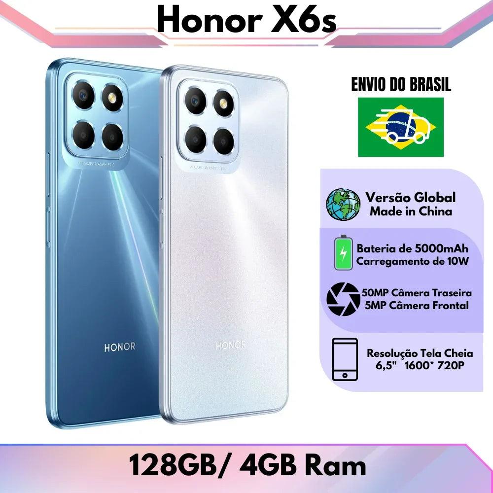 Honor X6s 128GB / 4GB RAM Versão Global Duas Cores | Envio do Brasil | Smartphone 4G  ourlum.com   