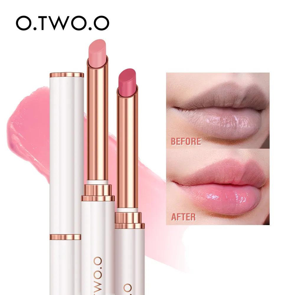 O.TWO.O Lip Balm Colors Ever-changing Lips Plumper Oil Moisturizing Long Lasting With Natural Beeswax Lip Gloss Makeup Lip Care  ourlum.com   