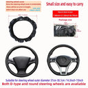 1pcs Artificial Leather Three-Dimensional Embossed Car Steering Wheel Cover 14.5-15 Inches