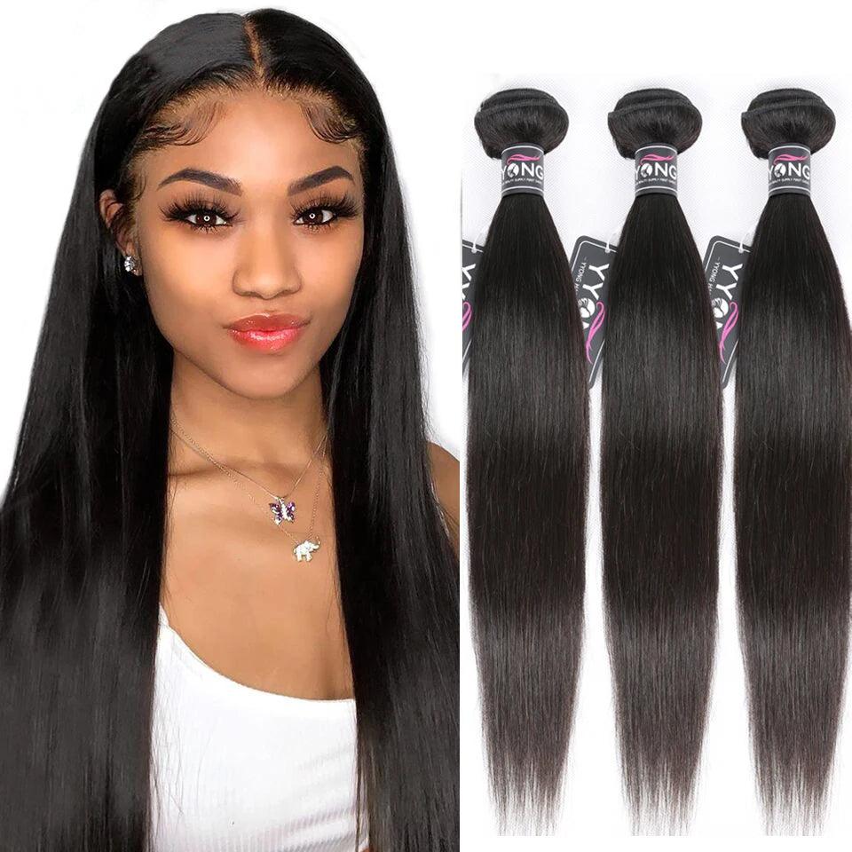 Transform Your Look with YYONG Brazilian Straight Human Hair Bundles - Premium Quality Remy Weave for Endless Styling Options  ourlum.com Natural Color 20 22 24 24 