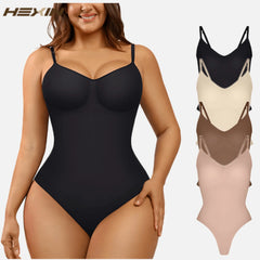 Seamless Thong Bodysuit for Women - Slimming Shapewear for Flat Belly & Full Back