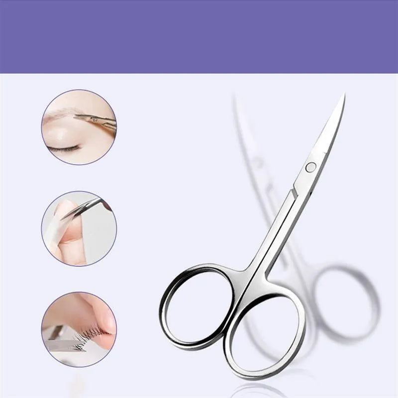 Precision Steel Grooming Scissors for Nails, Eyebrows, and Lashes: Safe and Painless Trimming