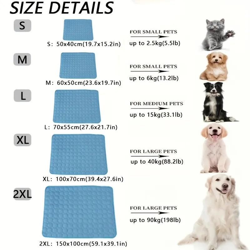 Dog Chill Mat: Summer Cooling Bed for Small Big Dogs Cat Blanket Ice Pad  ourlum   