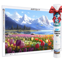 ARTDOT 5D Flower Diamond Painting Kits for Adults Licensed Full Drill Diamond Art Kits for Home Wall Decor Gifts for Mom Child