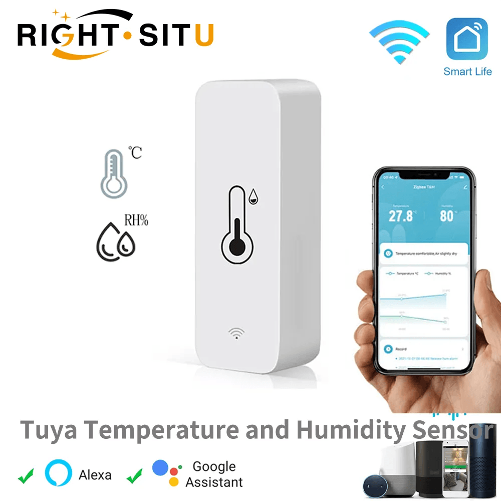 Smart Temperature Humidity Sensor: Precision Home Monitor with App Control  ourlum.com   