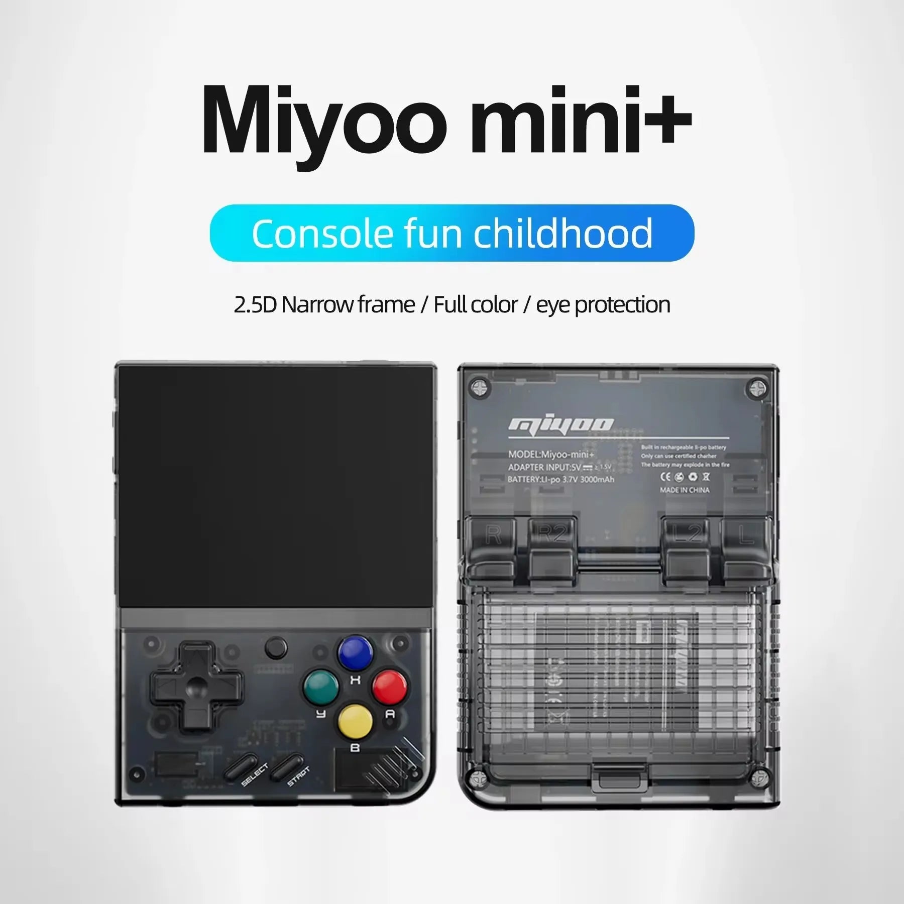 MIYOO Mini Plus Portable Retro Handheld Game Console 3.5-inch IPS HD Screen Children's Gift Linux System Classic Gaming Emulator