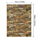 3D Brick Pattern Self-Adhesive Waterproof Wall Sticker Home Decor  ourlum.com retro-yellow 5pcs-70cmX1m 