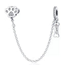 Daisy Sterling Silver Clip Charms with Authentic CZ Detailing