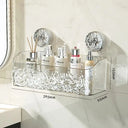 Bathroom Shelf Suction Cup Wall Mount Corner Storage Shelves