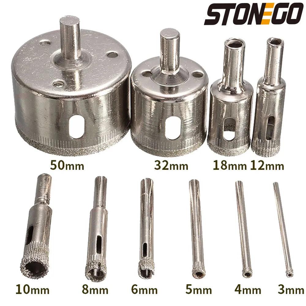 STONEGO Diamond Coated Core Drill Bit Set for Tough Surfaces  ourlum.com   