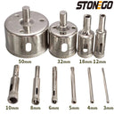 STONEGO Diamond Coated Core Drill Bit Set for Tough Surfaces