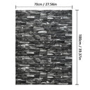 3D Brick Pattern Self-Adhesive Waterproof Wall Sticker Home Decor  ourlum.com retro-black 5pcs-70cmX1m 