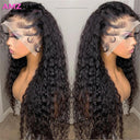 30 Inch Deep Wave Lace Front Wig Brazilian Water Curly Hair