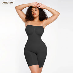 Seamless Strapless Shapewear Bodysuit for Women - Tummy Control & Butt Lift