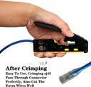 ZoeRax RJ45 Pass Through Crimper: Efficient Cat6 Cat5e Ethernet Tool  ourlum.com   