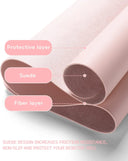 Desk Mat Waterproof PVC Mouse Pad Leather Desk Cover Pink