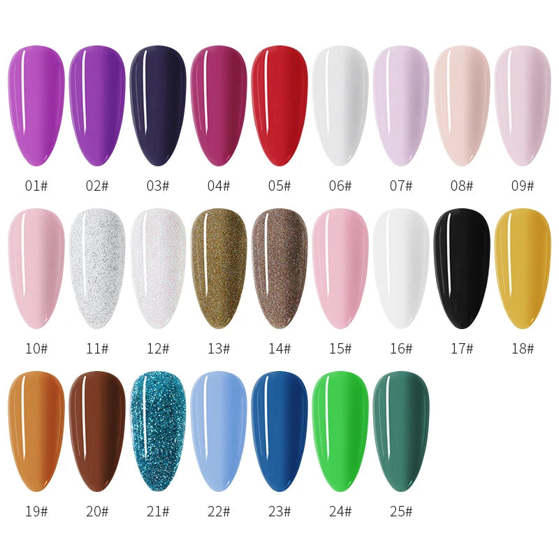 Glitter Chrome Dipping Powder for Nail Art - 25 Stunning Colors for Manicure Decoration