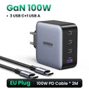 UGREEN GaN Charger: Ultimate Fast Charging Hub  ourlum.com Black EU 100W Cable CHINA 