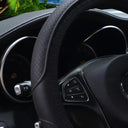 1pcs Artificial Leather Three-Dimensional Embossed Car Steering Wheel Cover 14.5-15 Inches