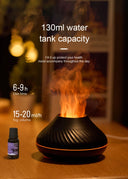 Kinscoter USB Essential Oil Diffuser with Flame Light