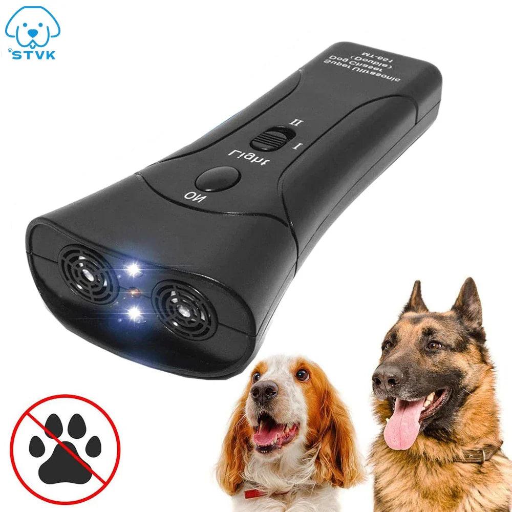 Pet Dog Anti Barking Ultrasonic Trainer with LED Flashlight  ourlum.com   