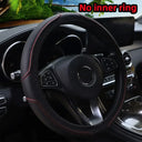 1pcs Artificial Leather Three-Dimensional Embossed Car Steering Wheel Cover 14.5-15 Inches