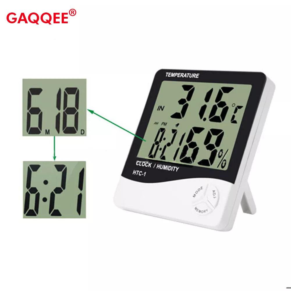 Electronic LCD Thermometer Hygrometer Indoor Weather Station with Alarm  ourlum.com   