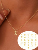 1pc Name Initial Necklace For Women Stainless Steel Jewelry