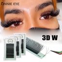 Cilios 3D W Lash Extension Supplies 4D W Y Shape Lash Clusters Premade Volume Fans Natural Mink Individual Bundles Curl C/D  ourlum.com Black C 0.07mm | 8mm | CN