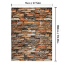 3D Brick Pattern Self-Adhesive Waterproof Wall Sticker Home Decor  ourlum.com retro-orange 5pcs-70cmX1m 