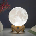 8cm Moon Lamp LED Night Light Battery Powered With Stand Starry Lamp Bedroom Decor Night Lights Kids Gift Moon Lamp  ourlum.com White Light  