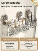 Bathroom Shelf Suction Cup Wall Mount Corner Storage Shelves