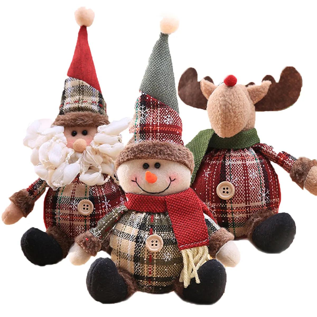 Santa Claus Doll Christmas Decor Elk Ornaments Xmas Gifts Happy New Year - Festive Home Decor & Table Centerpiece  ourlum.com   