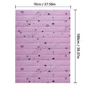 3D Brick Pattern Self-Adhesive Waterproof Wall Sticker Home Decor  ourlum.com starry-pink 5pcs-70cmX1m 