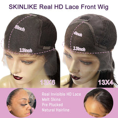 WOWANGEL Brazilian Straight HD Lace Front Wig: Skin-Melt Technology - Ultimate Beauty