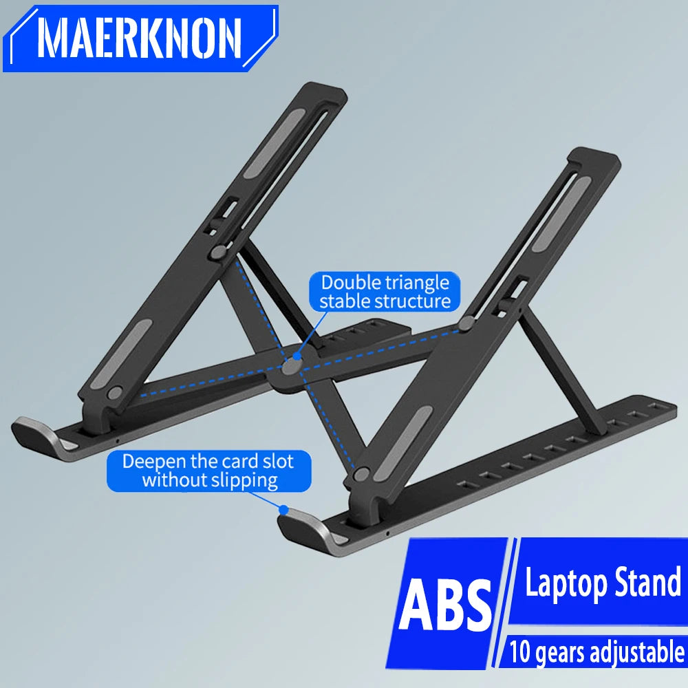 Laptop Stand Adjustable Notebook Holder Tablet Support Foldable Desktop Bracket For Macbook Lenovo Portable Computer Accessories