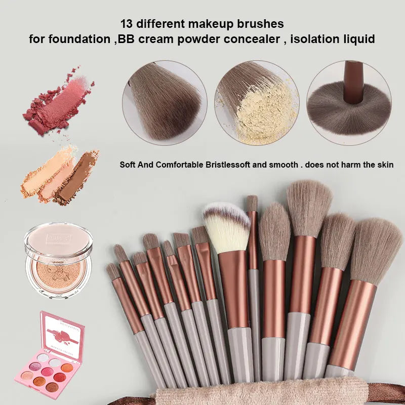 Premium Makeup Brush Set for Flawless Application - 8/13PCS Professional Beauty Tools