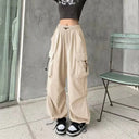 Women Y2K Streetwear Cargo Pants High Waist Baggy Trousers