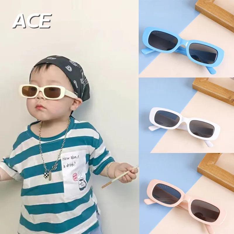 Trendy UV400 Kids Sunglasses for Boys and Girls - Square Frame Summer Sun Protection