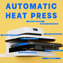 HTVRONT 15x15in 1500w Auto Heat Press Machine for T-Shirt