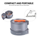 Compact Fire Maple Camping Cookware Set with Heat Exchanger