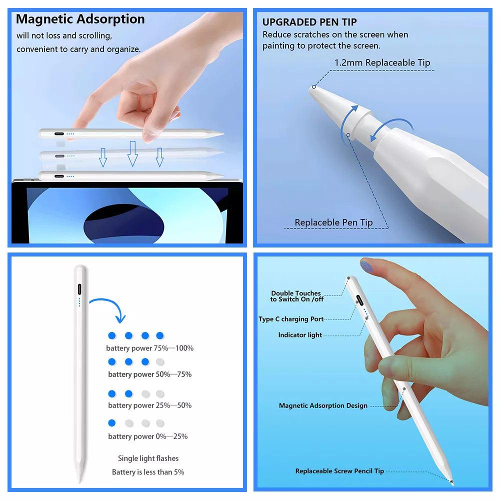 Apple Pencil for iPad: Advanced Stylus with Palm Rejection & Power Display  ourlum.com   