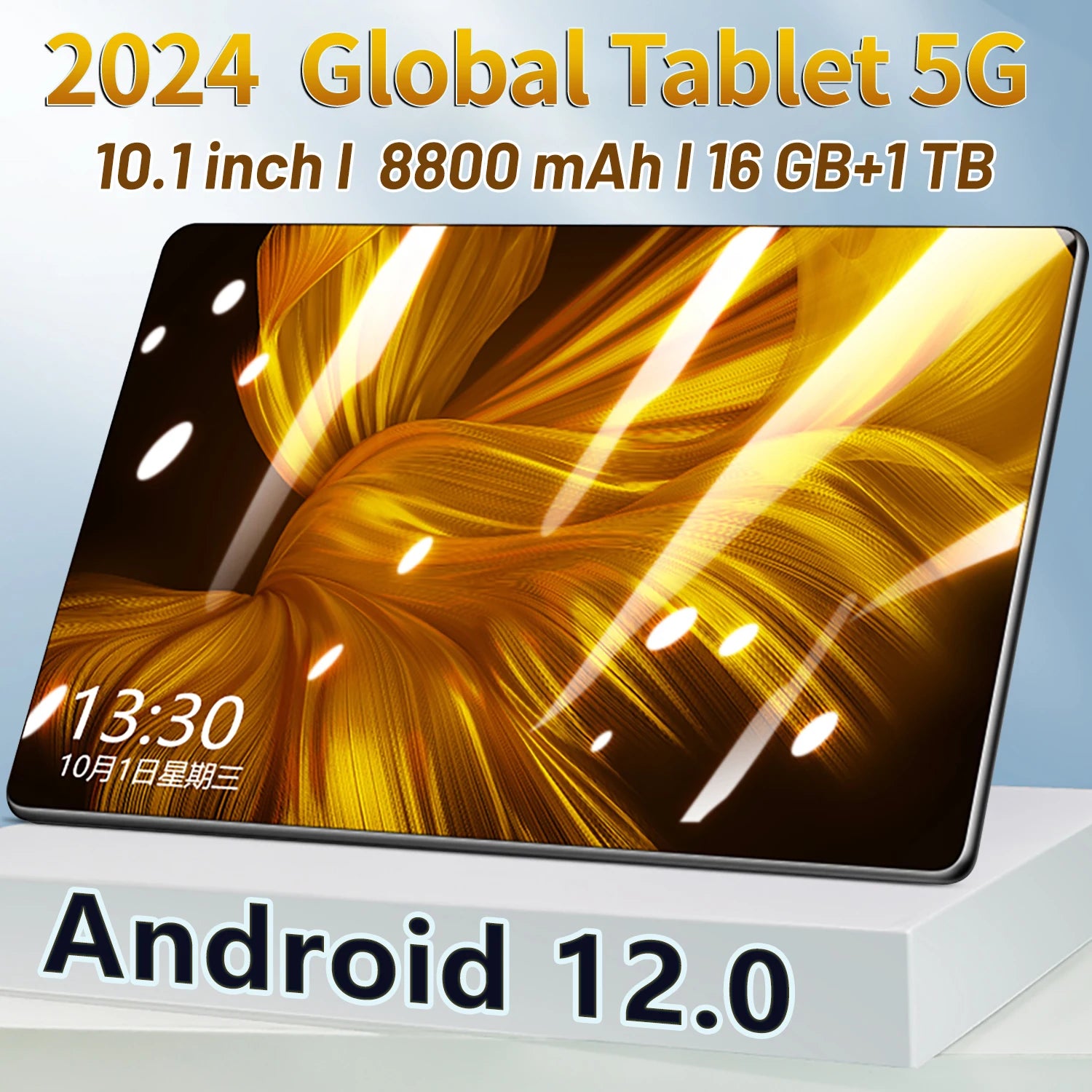 2024 Tablet Android 12.0 Brand New 16GB RAM 1TB ROM Tablet 16MP 32MP 10.1 inch 8800mAh 10Core WIFI Bluetooth Network Tablet