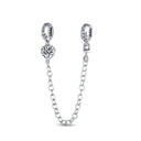 Daisy Sterling Silver Clip Charms with Authentic CZ Detailing