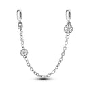 Daisy Sterling Silver Clip Charms with Authentic CZ Detailing