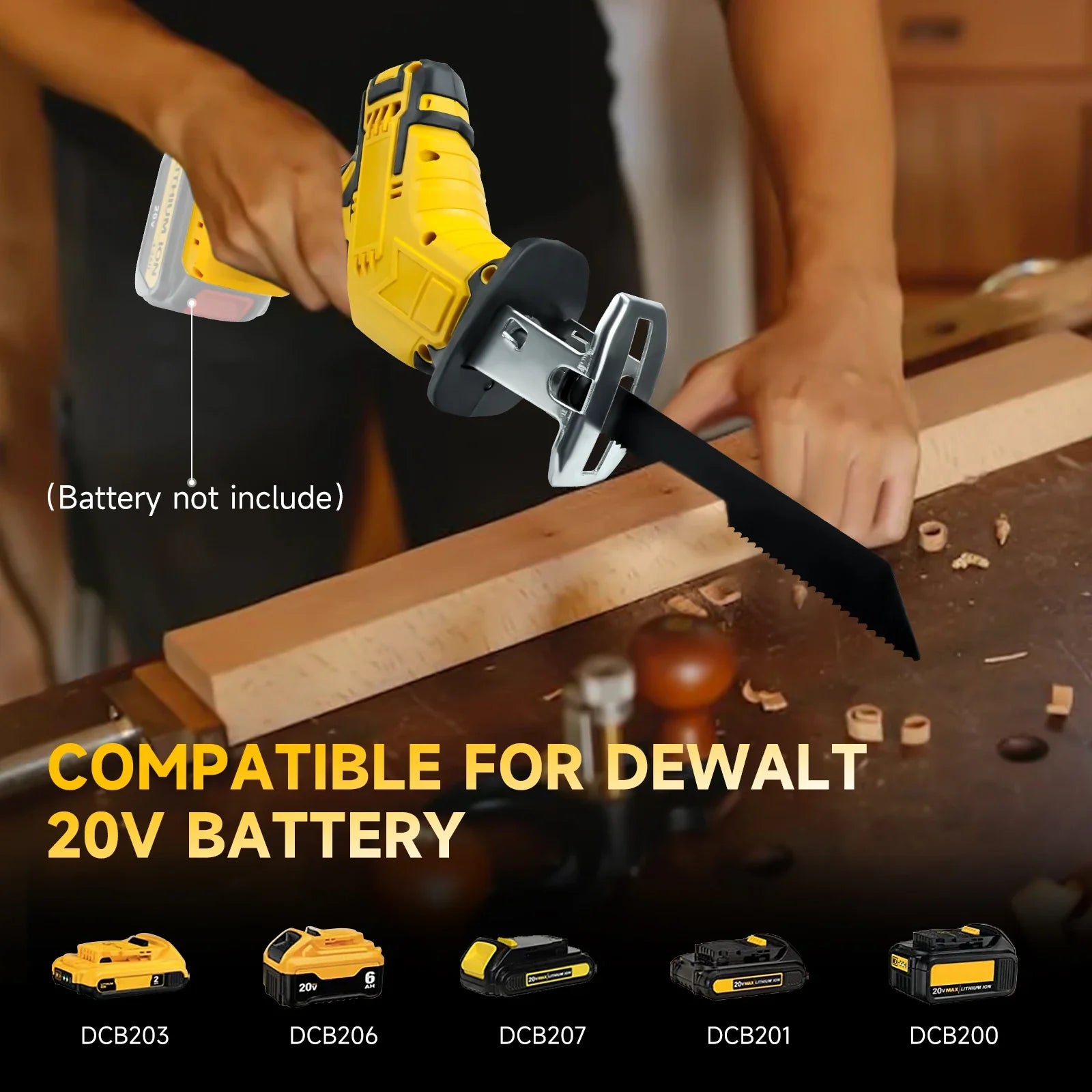 Cordless Reciprocating Saw for Dewalt 20V – Versatile, High-Speed Cutting Tool