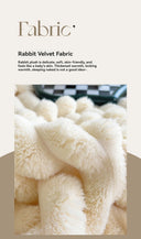 New Artificial Rabbit Plush Warm Blanket Soft Coral Fleece