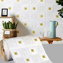 3D Brick Pattern Self-Adhesive Waterproof Wall Sticker Home Decor  ourlum.com yellow-2 5pcs-70cmX1m 