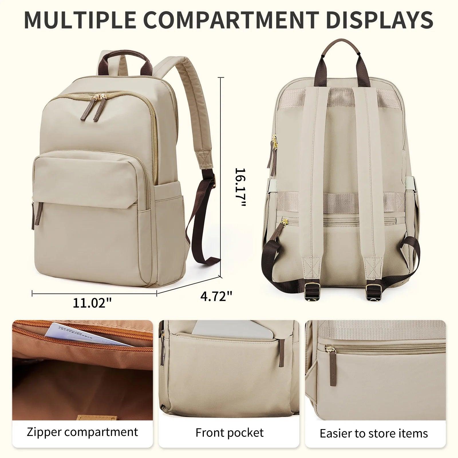 New Simple Large Capacity Backpack Women Travel Business Teacher Backpack Laptop Shoulder Bag Girl School Student Backpack Purse  ourlum.com   