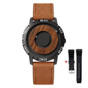 Magnetic Wooden Quartz Watch: Stylish Interactive Time